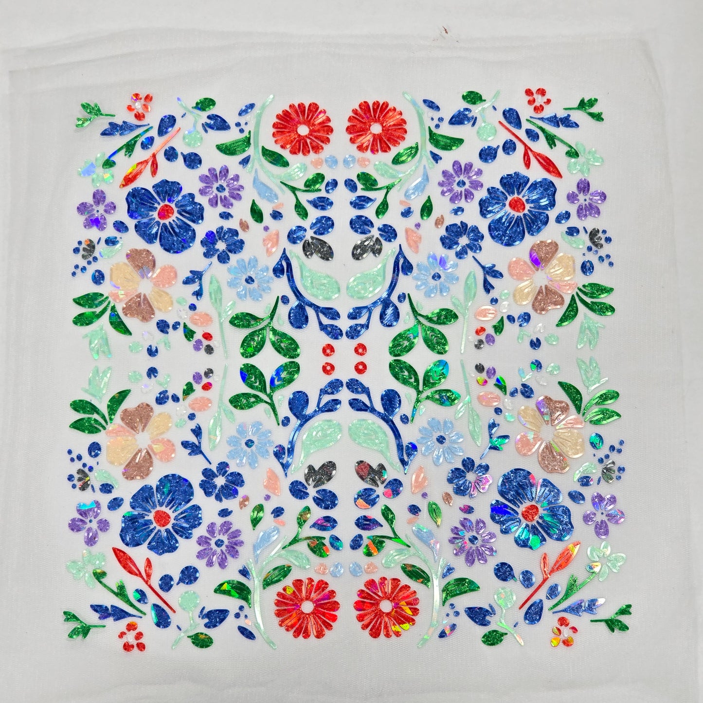 3D printed floral textile