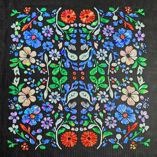 3D printed floral textile