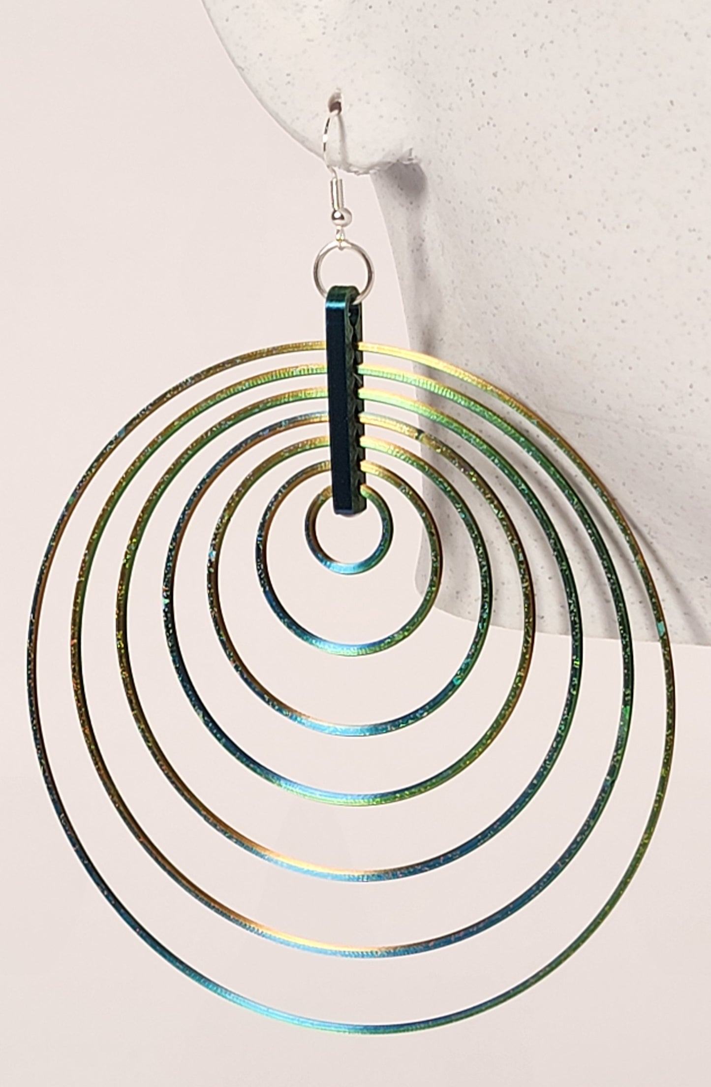 7 circle earrings
