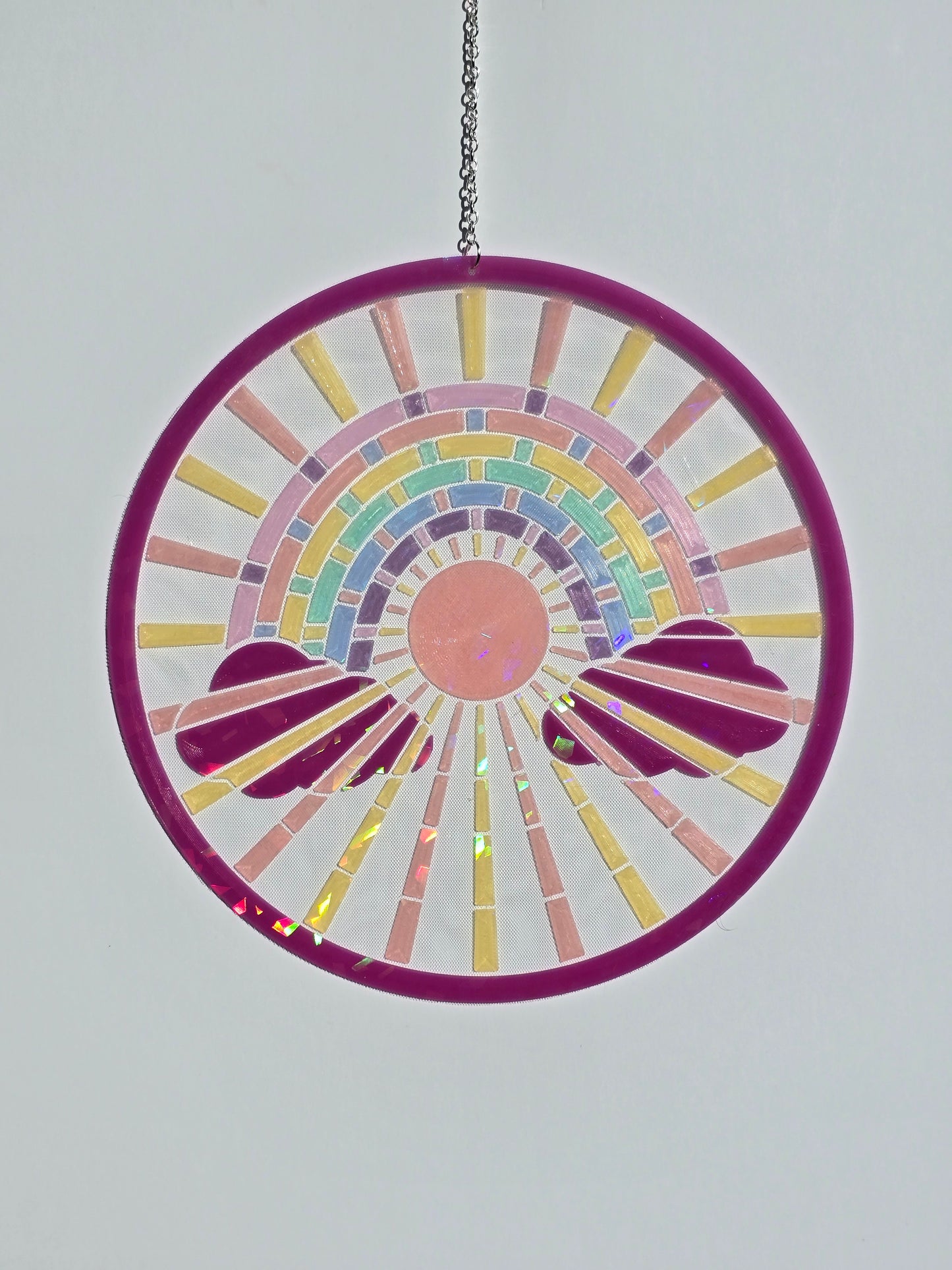 Applique, Earrings, Suncatcher - Rainbow Version