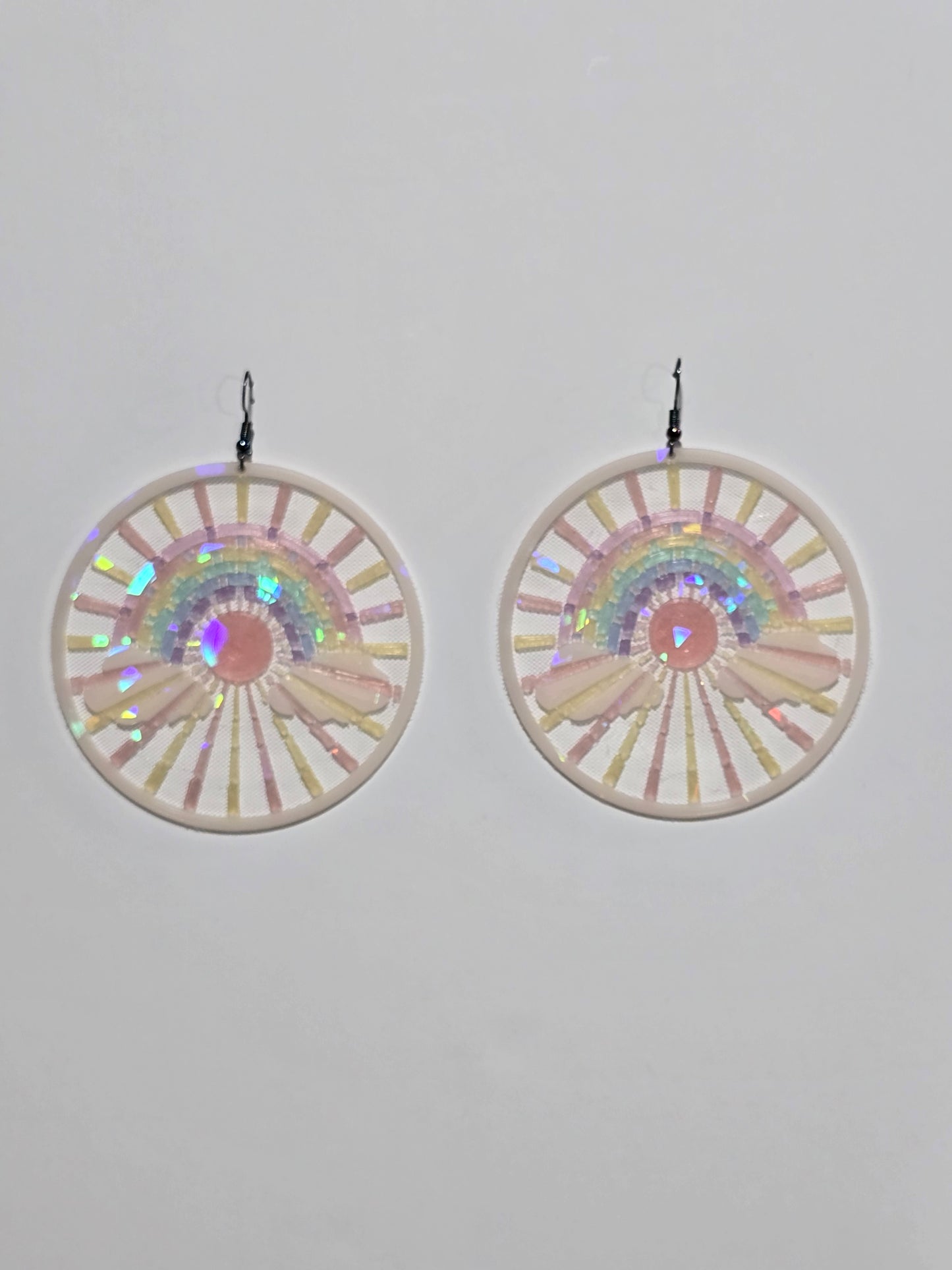 Applique, Earrings, Suncatcher - Rainbow Version