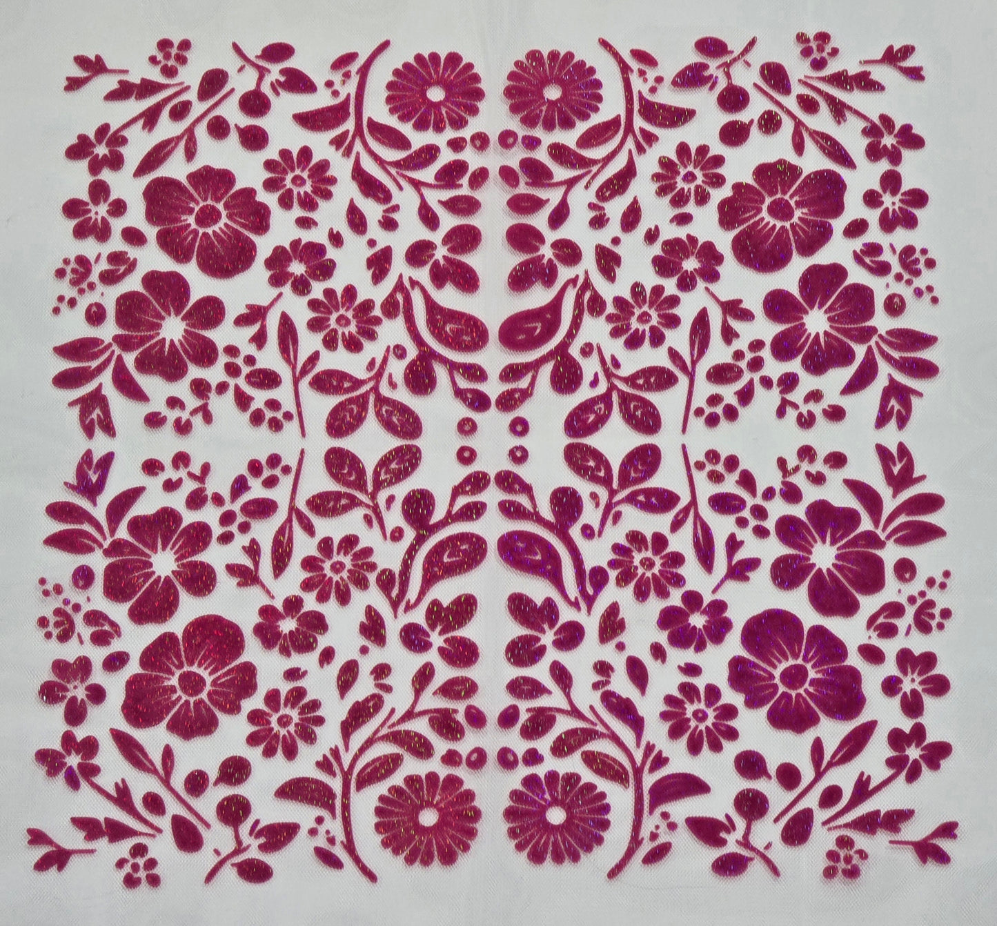 3D printed floral textile
