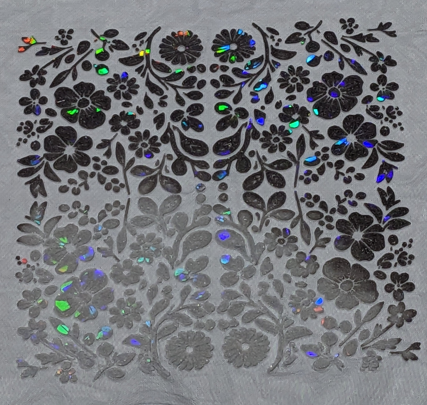 3D printed floral textile