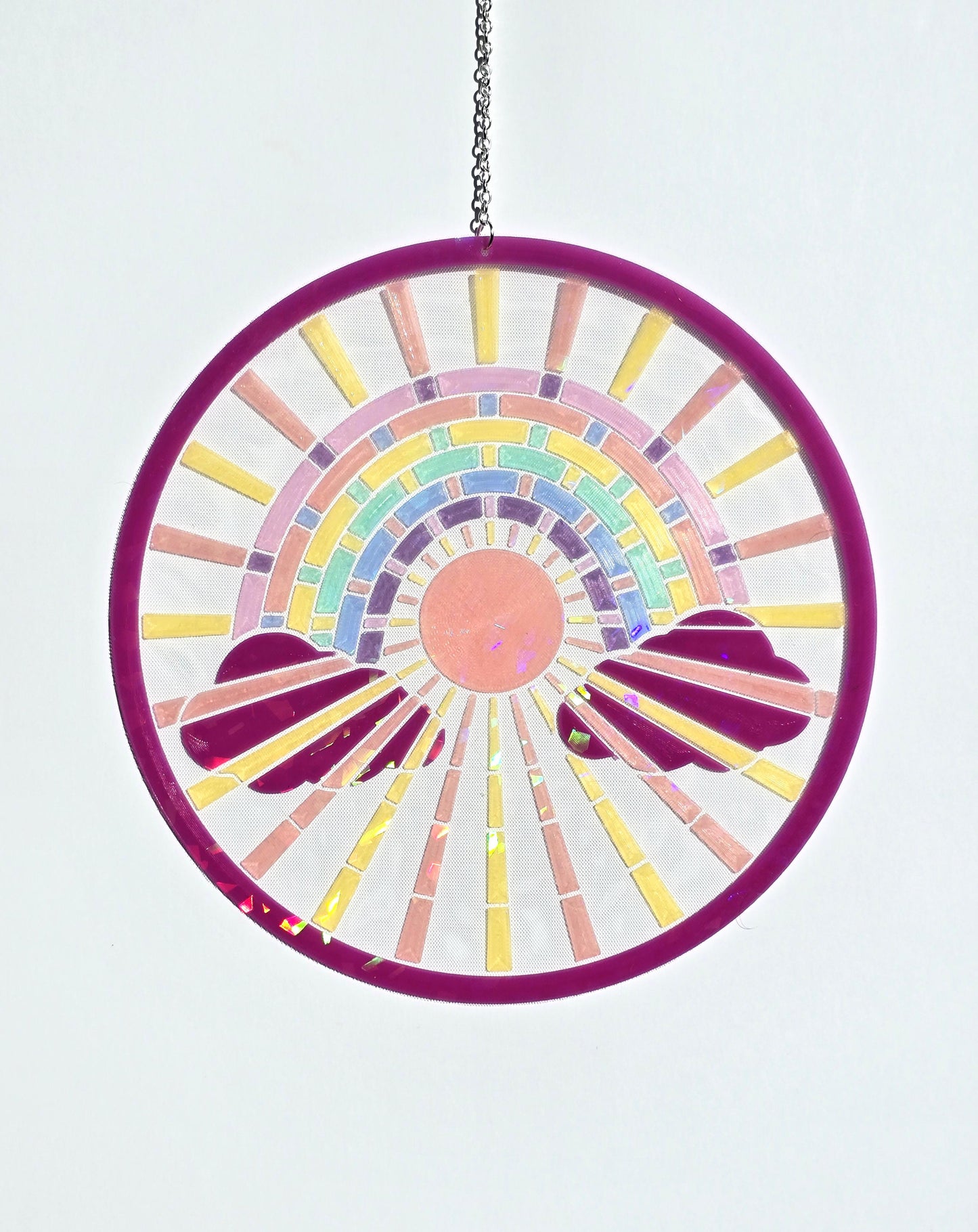 Applique, Earrings, Suncatcher - Rainbow Version